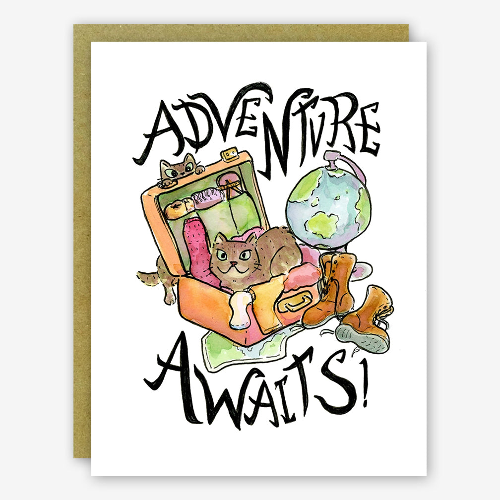 SquidCat, Ink Congratulations Card: Adventure Awaits