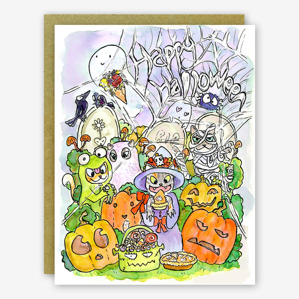 SquidCat, Ink Halloween Card: Pumpkin Patch