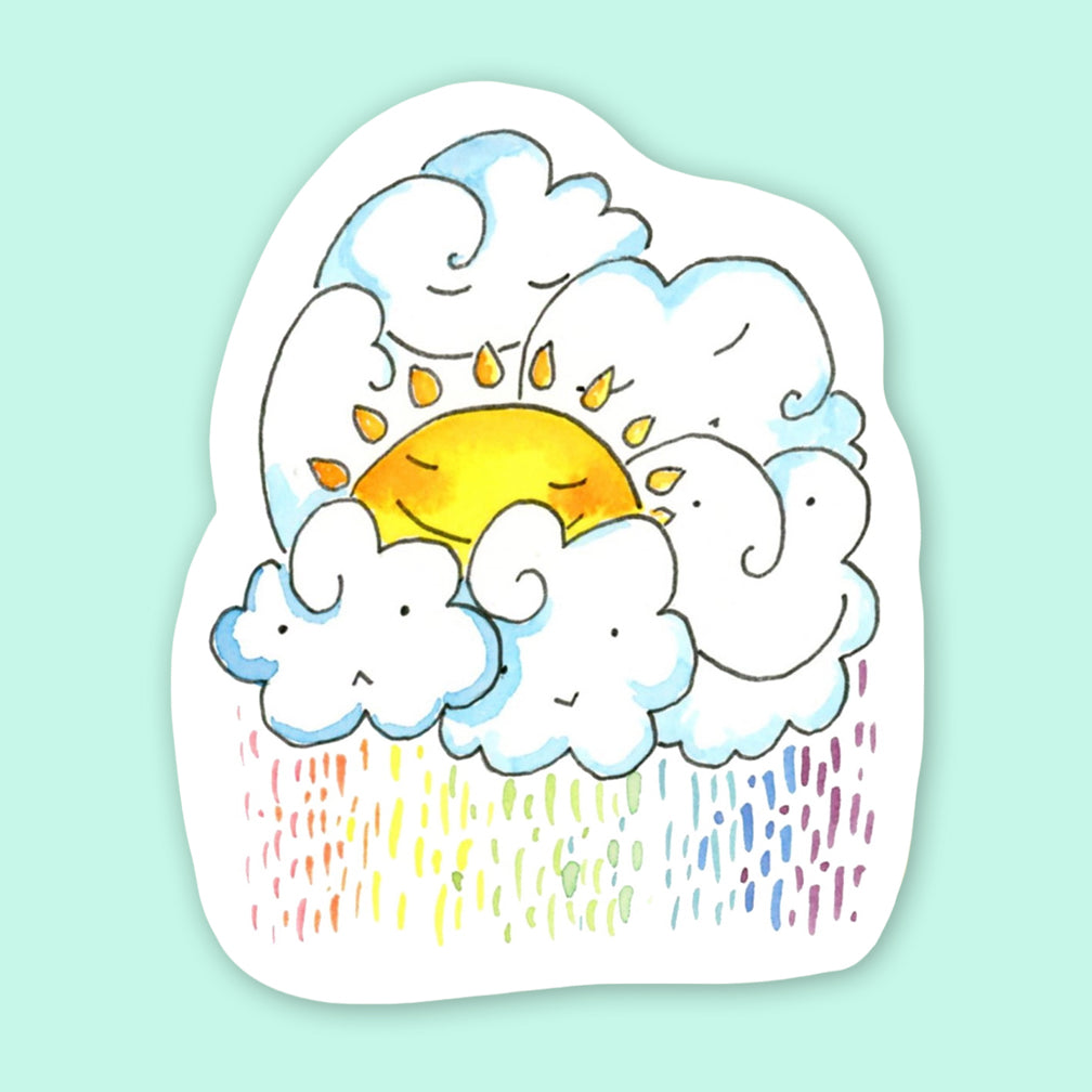 SquidCat, Ink Sticker: Rainbow