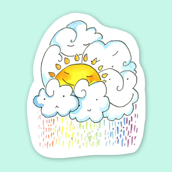 SquidCat, Ink Sticker: Rainbow