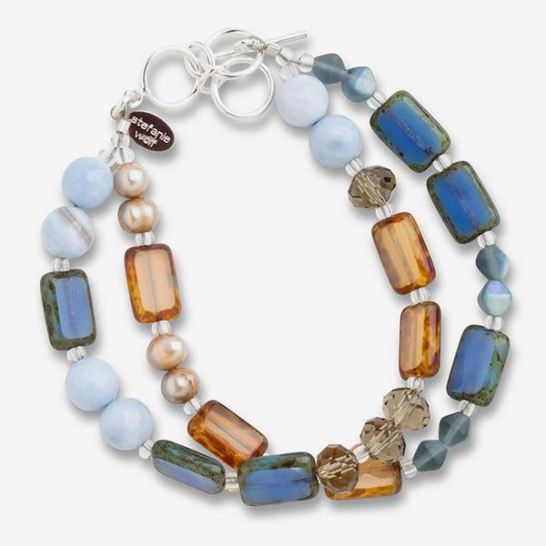 Stefanie Wolf Designs: Bracelet: Medley, 2-Strand Montana