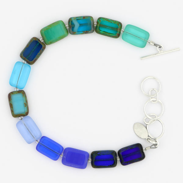 Stefanie Wolf Designs: Bracelet: Trilogy, 1-Strand Waves of Blue