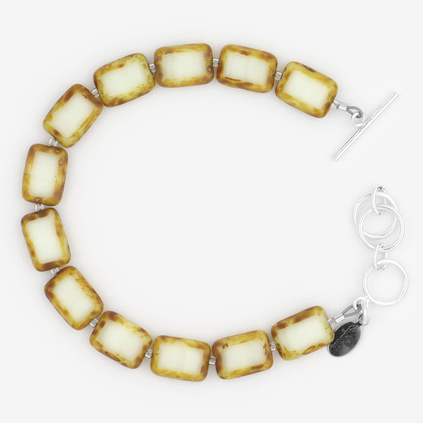 Stefanie Wolf Designs: Bracelet: Trilogy, 1-Strand White