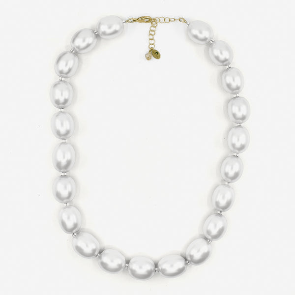 Stefanie Wolf Designs: Necklace: Chunky Pearl Necklace, White