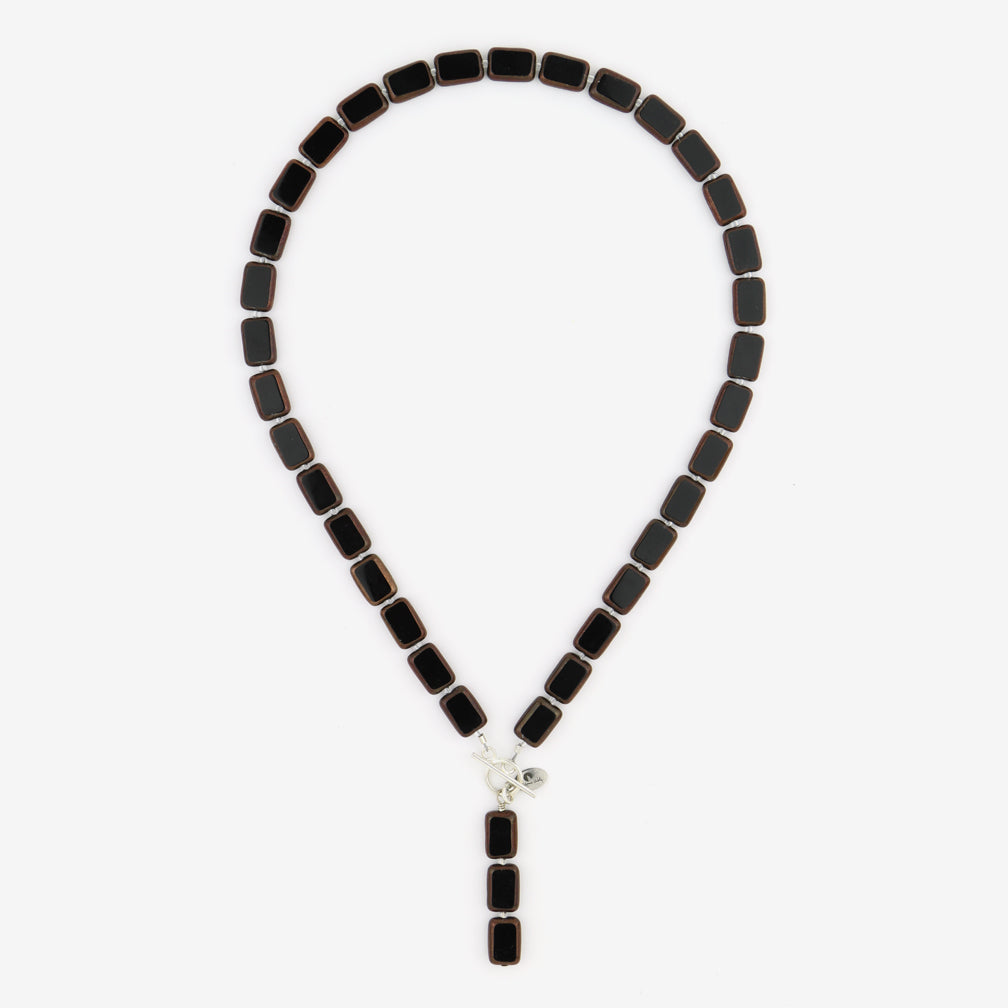 Stefanie Wolf Designs: Necklace: Trilogy, 18" Copper Black