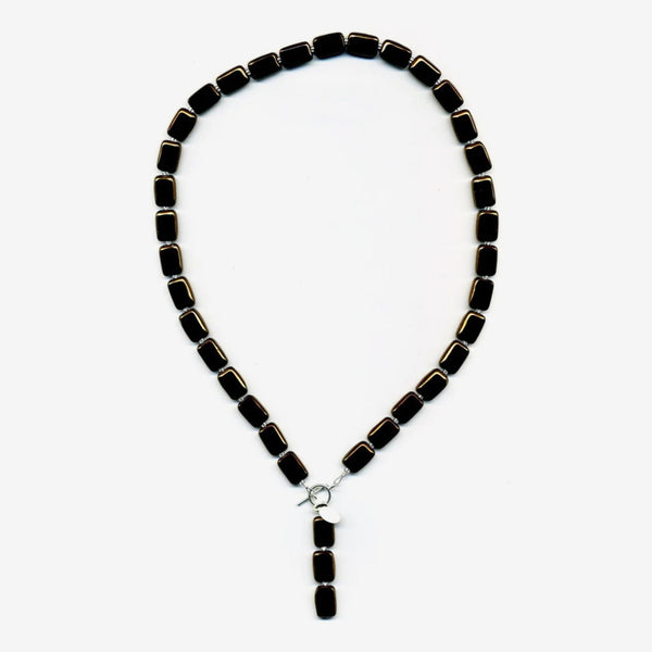 Stefanie Wolf Designs: Necklace: Trilogy, 18" Copper Black