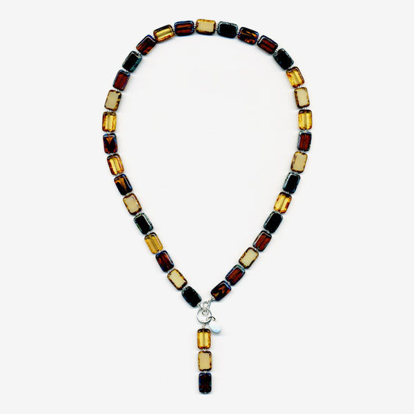 Stefanie Wolf Designs: Necklace: Trilogy, 18" Earthy Mix