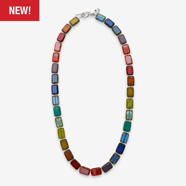 Stefanie Wolf Designs: Necklace: Trilogy, 18" Candyland Rainbow