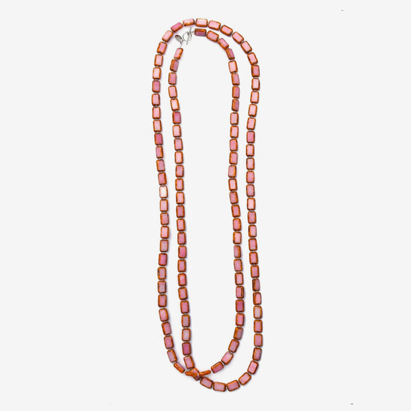 Stefanie Wolf Designs: Necklace: Trilogy, 60" Bubble Gum