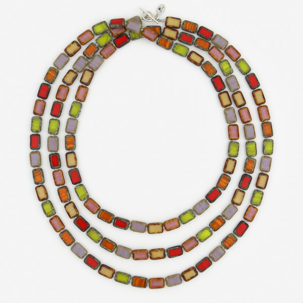 Stefanie Wolf Designs: Necklace: Trilogy, 60" Fire Mix