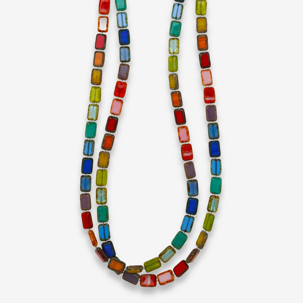 Stefanie Wolf Designs: Necklace: Trilogy, 60" Candyland Rainbow