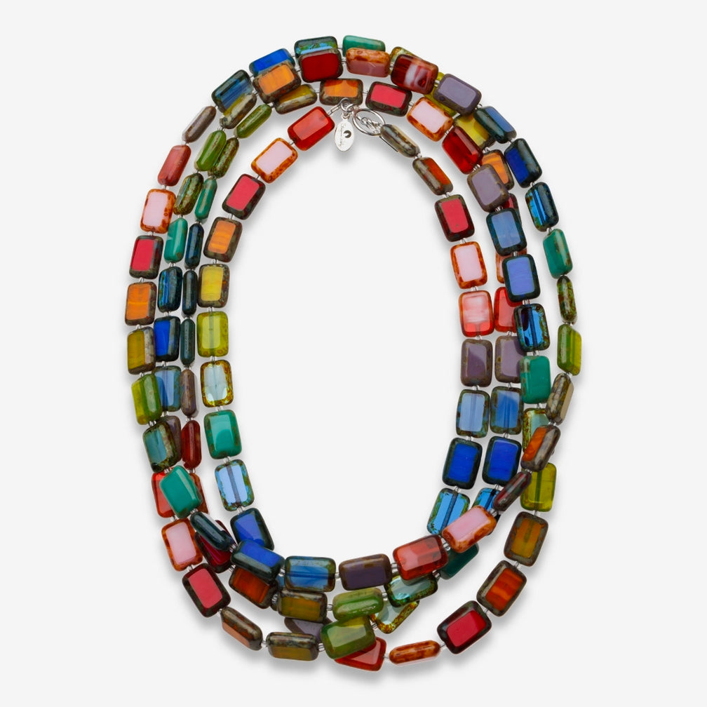 Stefanie Wolf Designs: Necklace: Trilogy, 60" Candyland Rainbow