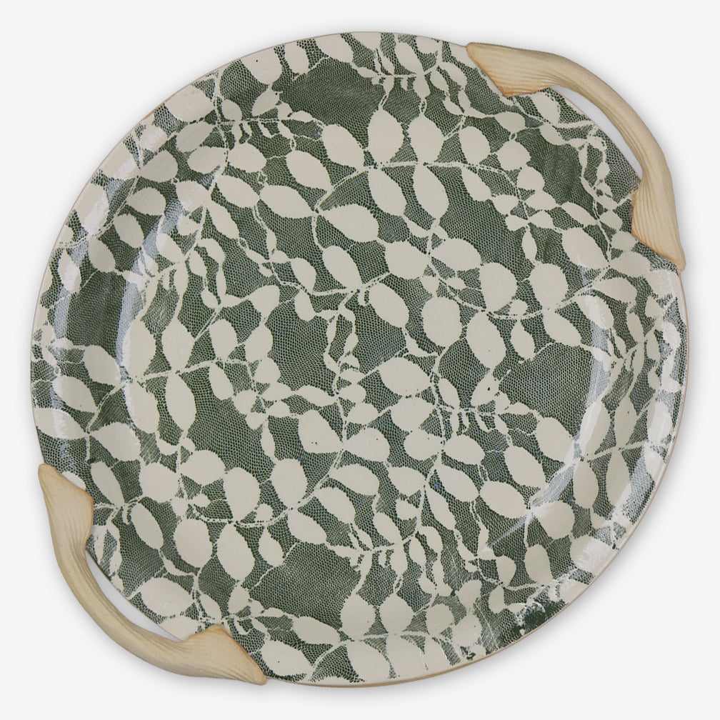 Terrafirma Ceramics: 13" Round with Handles: Aspen Pine