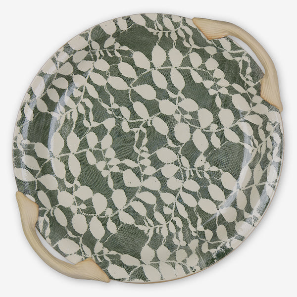 Terrafirma Ceramics: 13" Round with Handles: Aspen Pine