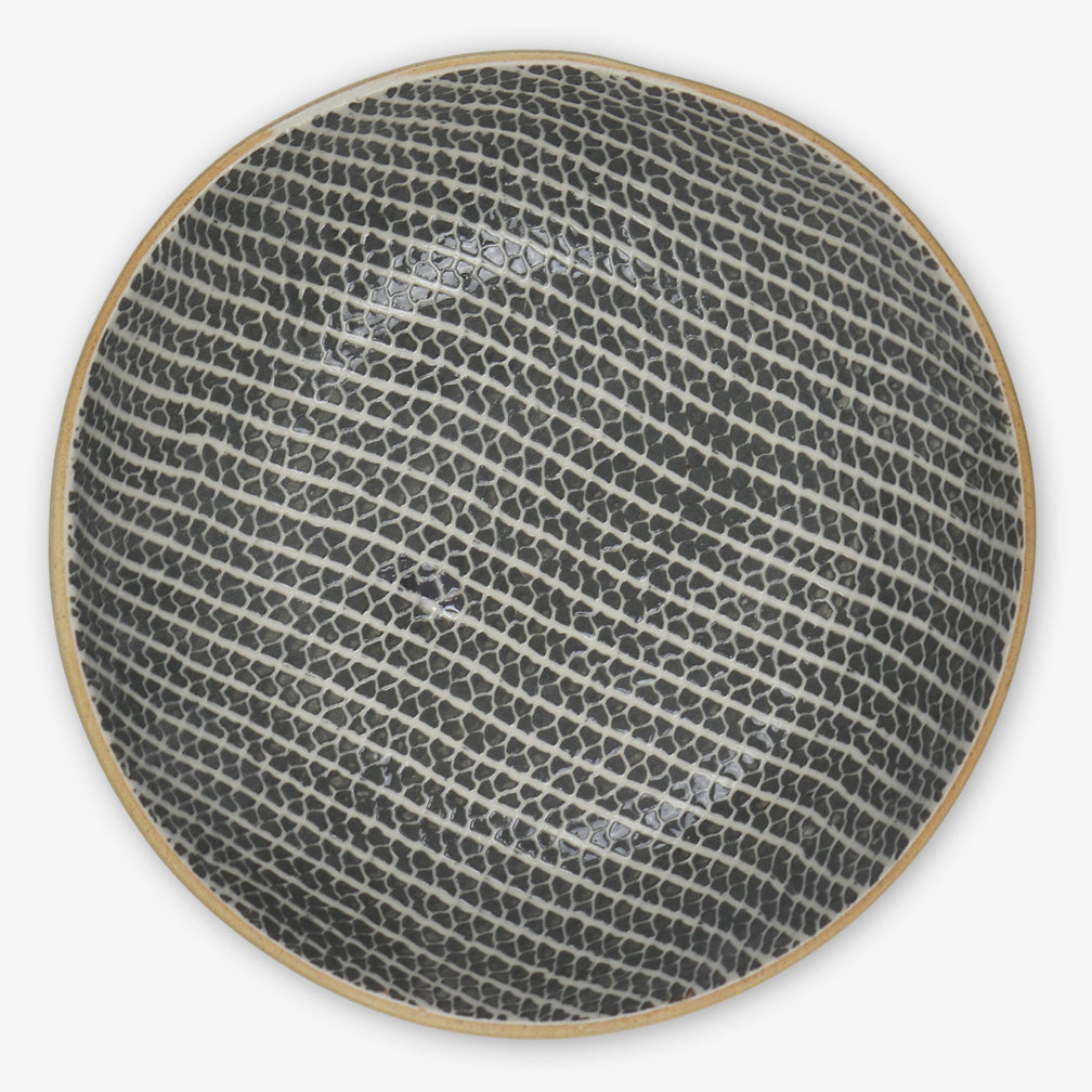 Terrafirma Ceramics: 8" Bowl: Strata Charcoal