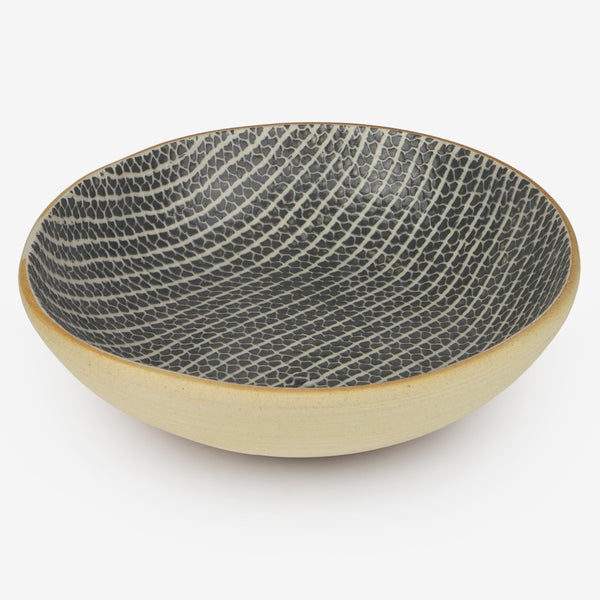 Terrafirma Ceramics: 8" Bowl: Strata Charcoal