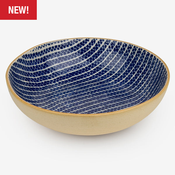 Terrafirma Ceramics: 8" Bowl: Strata Cobalt
