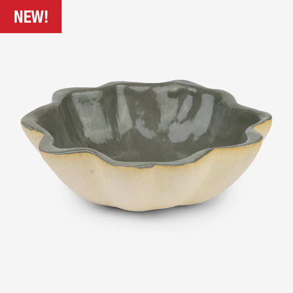 Terrafirma Ceramics: Gourd Dip Bowl: Charcoal