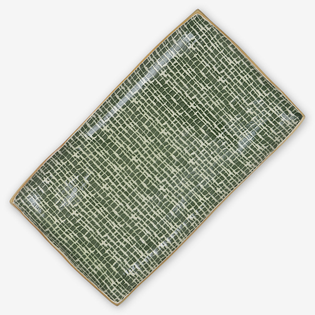 Terrafirma Ceramics: Medium Rectangular Stacking Tray: Metro Pine