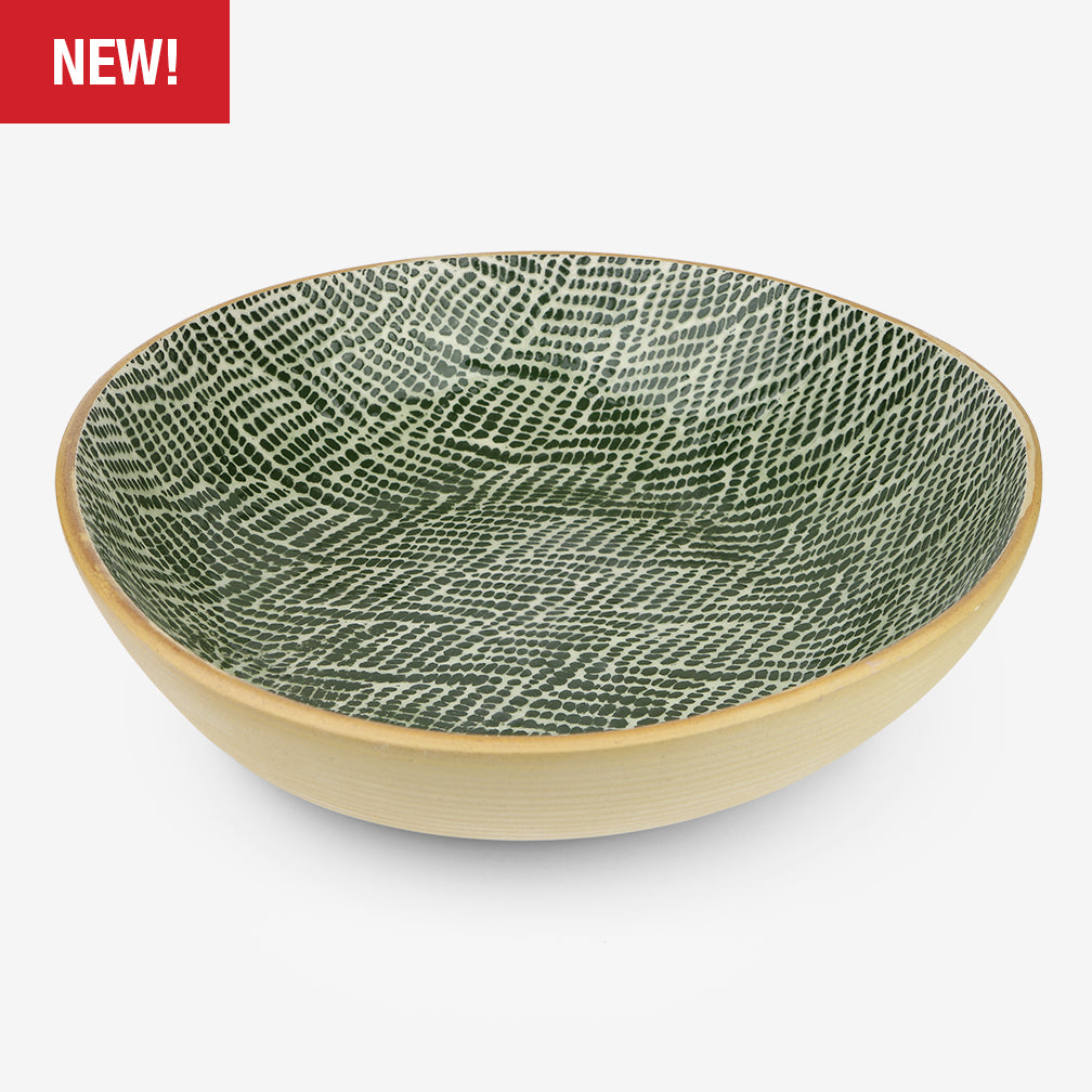 Terrafirma Ceramics: Medium Serving Bowl: Braid Pine