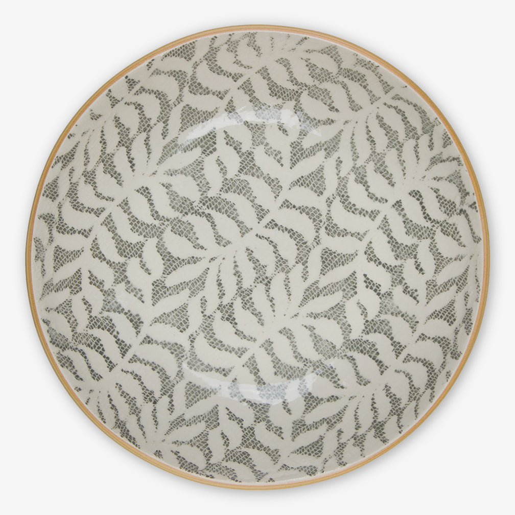 Terrafirma Ceramics: Medium Serving Bowl: Fern Charcoal