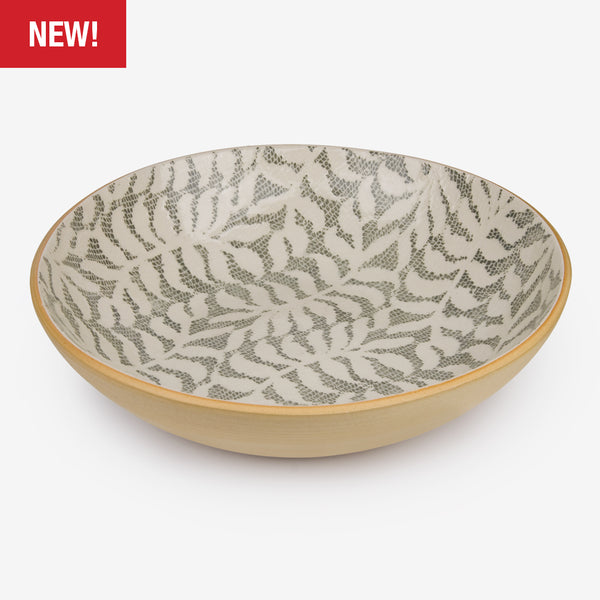 Terrafirma Ceramics: Medium Serving Bowl: Fern Charcoal