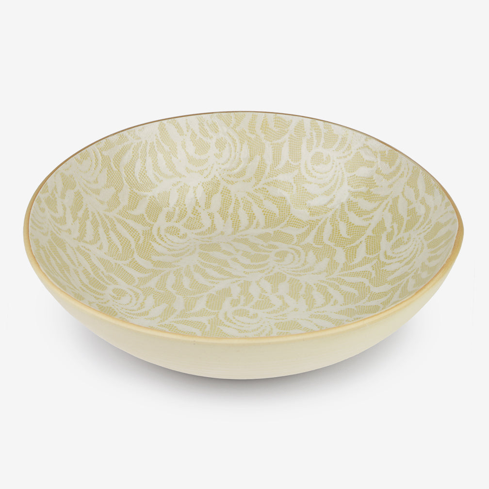 Terrafirma Ceramics: Medium Serving Bowl: Laurel Butter