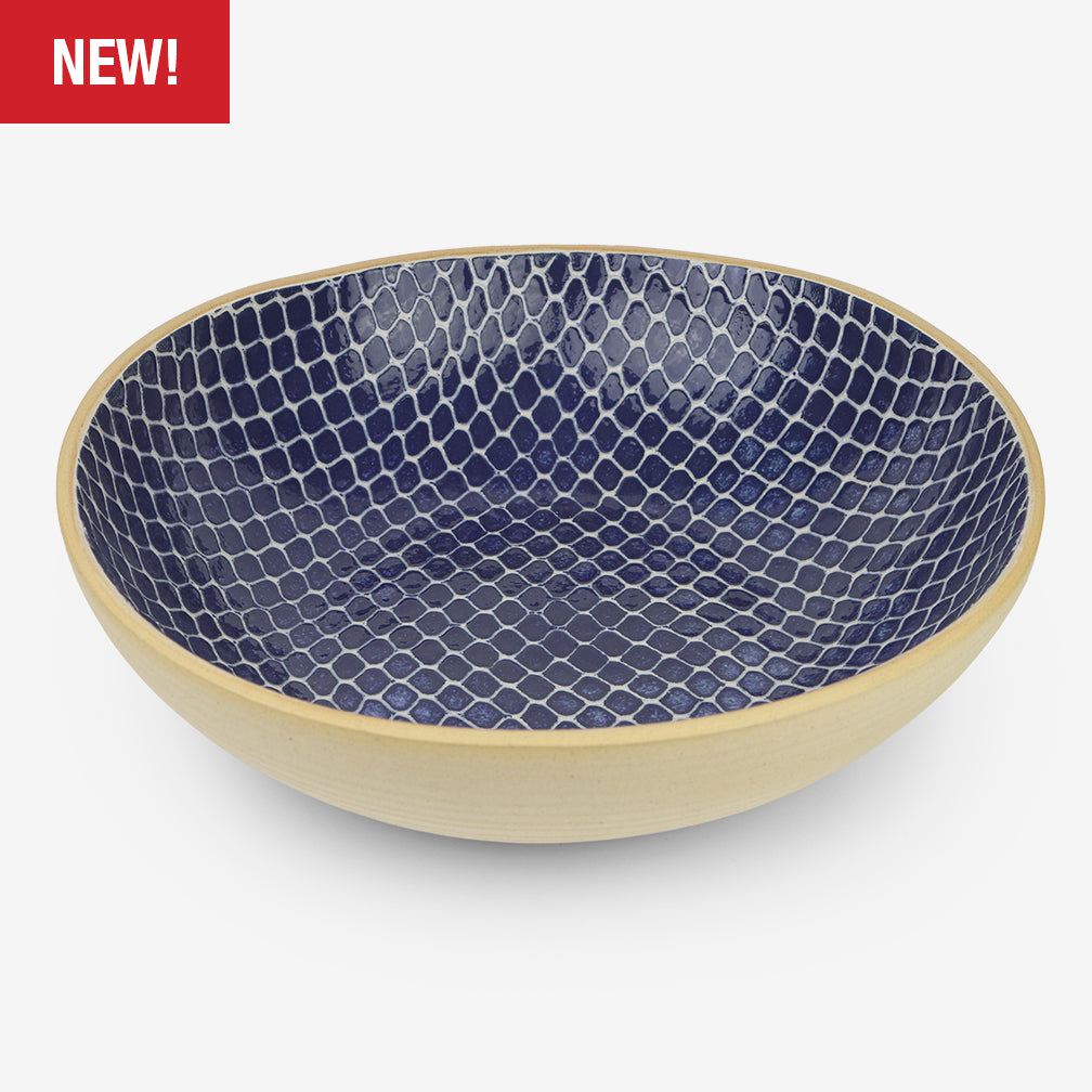 Terrafirma Ceramics: Medium Serving Bowl: Taj Cobalt