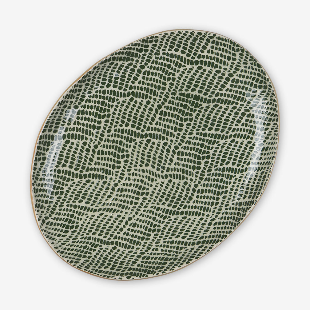 Terrafirma Ceramics: Small Oval Platter: Braid Pine
