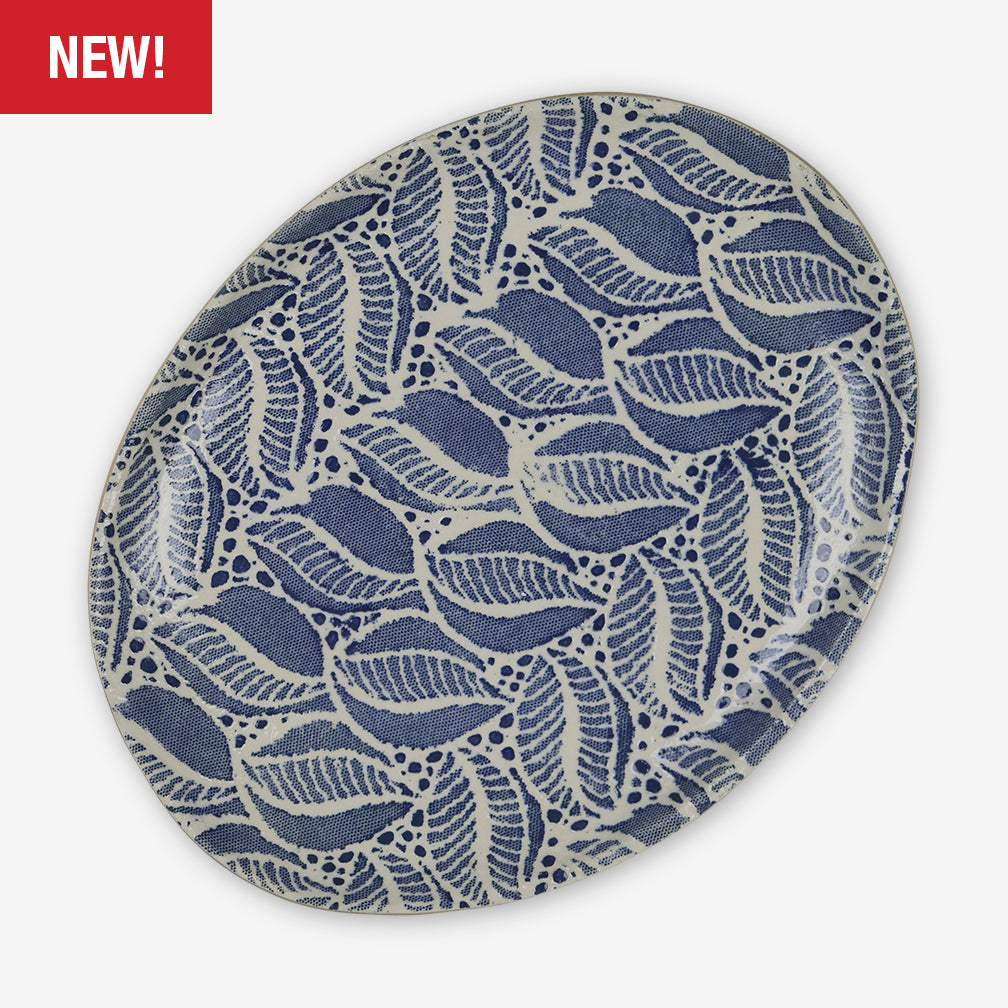 Terrafirma Ceramics: Small Oval Platter: Tahiti Cobalt