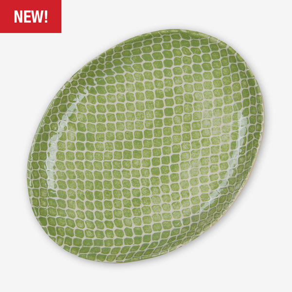 Terrafirma Ceramics: Small Oval Platter: Taj Citrus