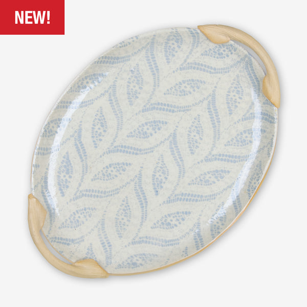 Terrafirma Ceramics: Small Oval Platter with Handles: Paisley Opal