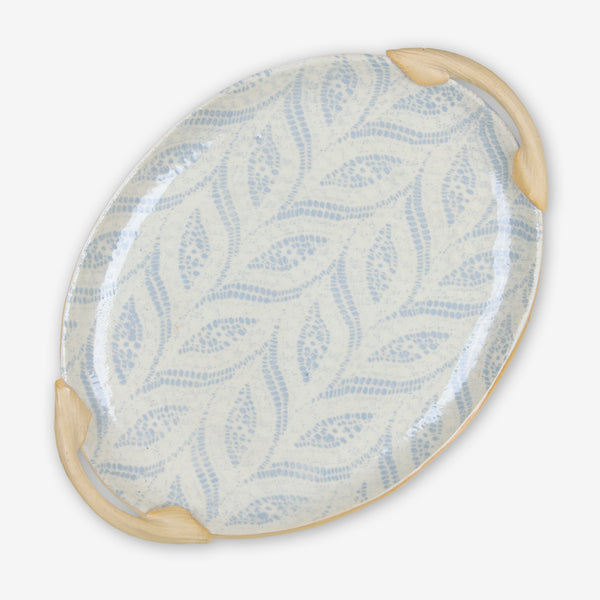 Terrafirma Ceramics: Small Oval Platter with Handles: Paisley Opal