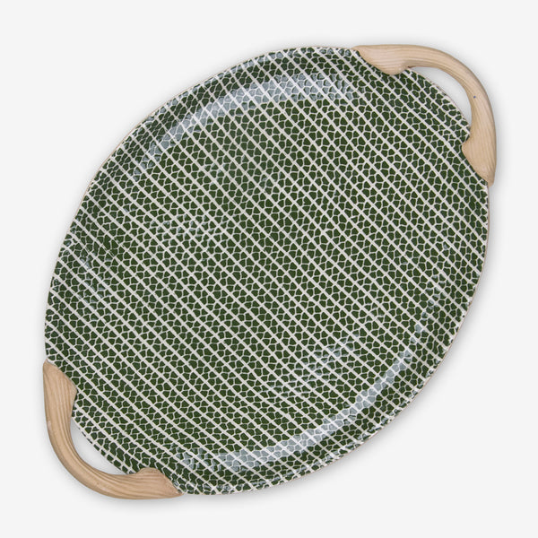 Terrafirma Ceramics: Small Oval Platter with Handles: Strata Pine
