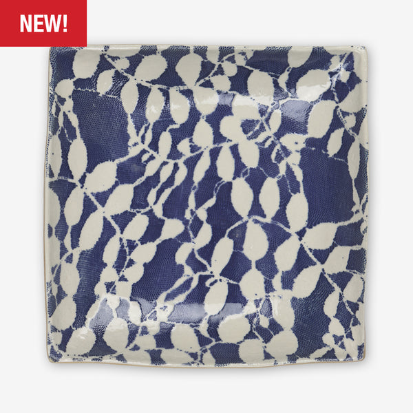 Terrafirma Ceramics: Small Square Tray: Aspen Cobalt