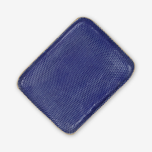 Terrafirma Ceramics: Tidbit Tray: Honeycomb Cobalt