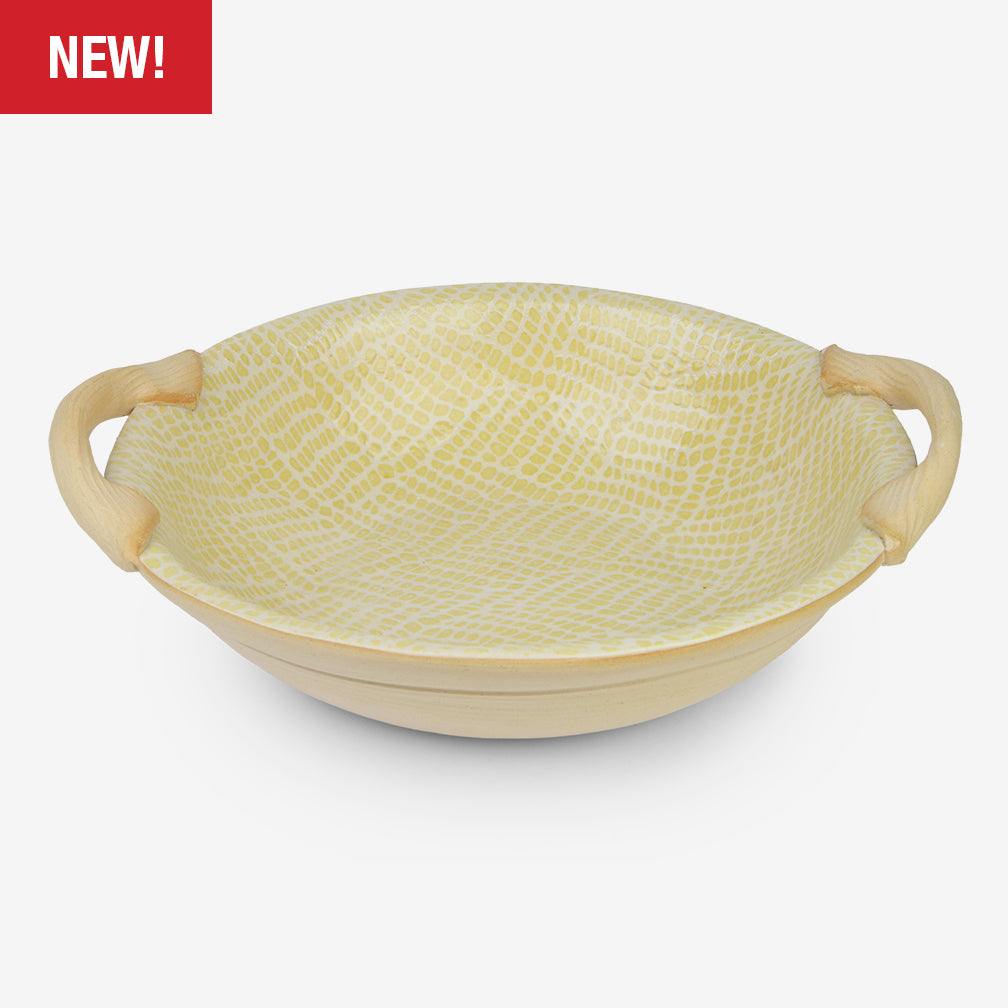 Terrafirma Ceramics: Veggie Bowl with Handles: Braid Butter