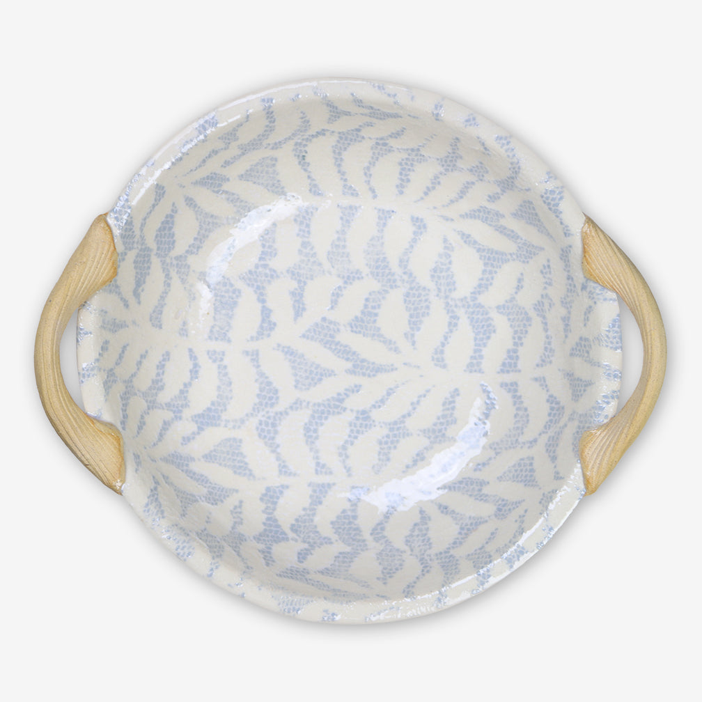 Terrafirma Ceramics: Veggie Bowl with Handles: Fern Opal