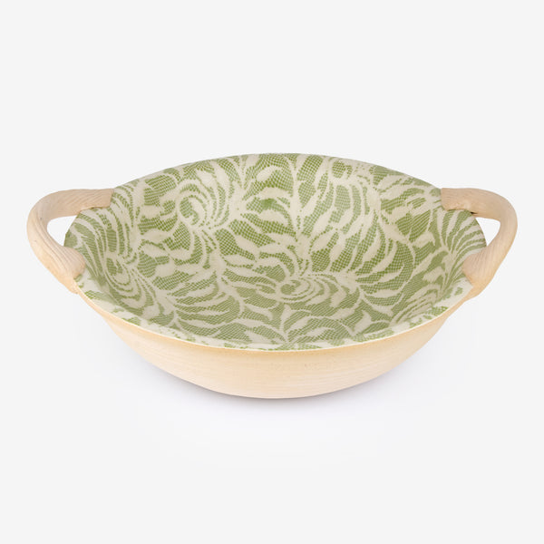 Terrafirma Ceramics: Veggie Bowl with Handles: Laurel Citrus