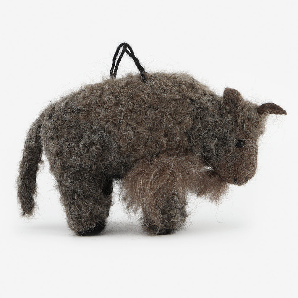 The Au Gres Sheep Factory: Needlefelt Ornaments: Buffalo