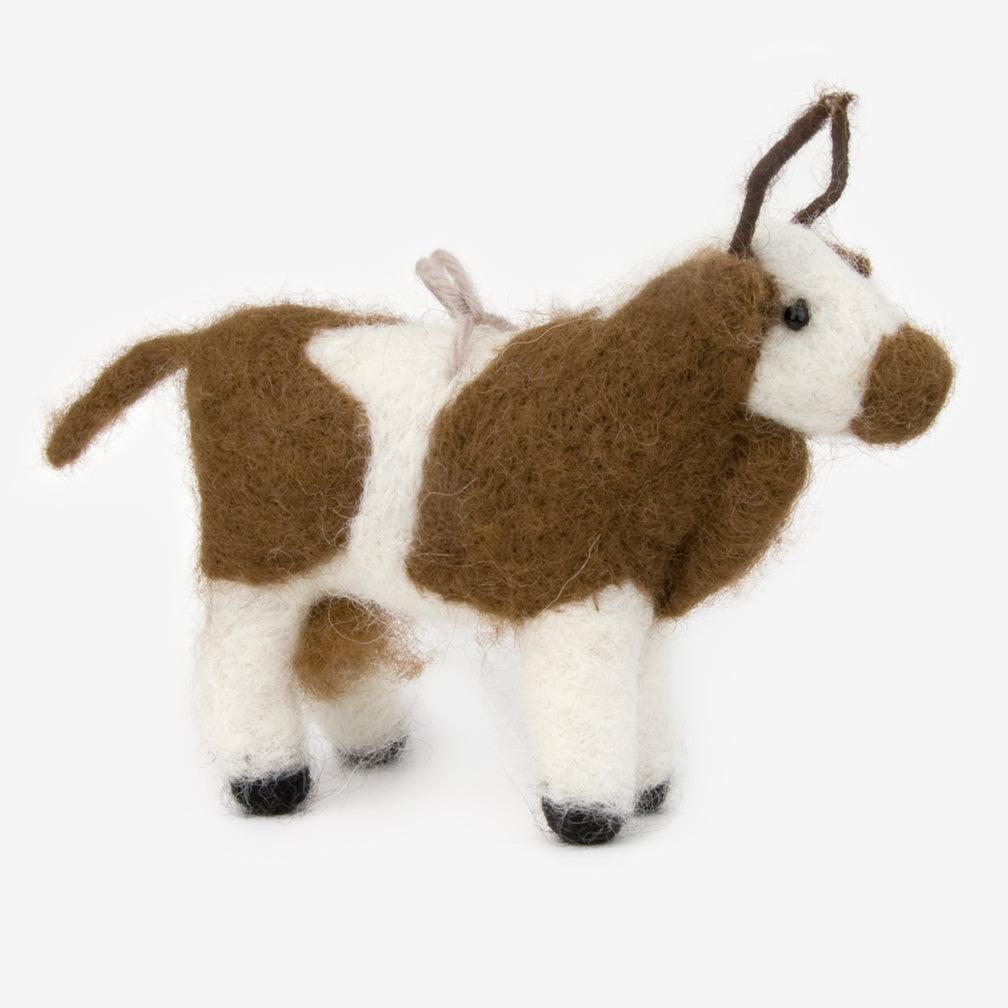 The Au Gres Sheep Factory: Needlefelt Ornaments: Bull