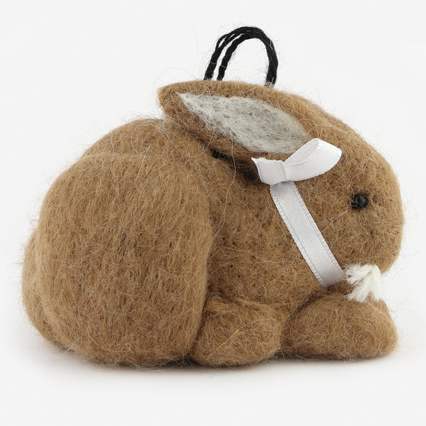 The Au Gres Sheep Factory: Needlefelt Ornaments: Bunny, Tan