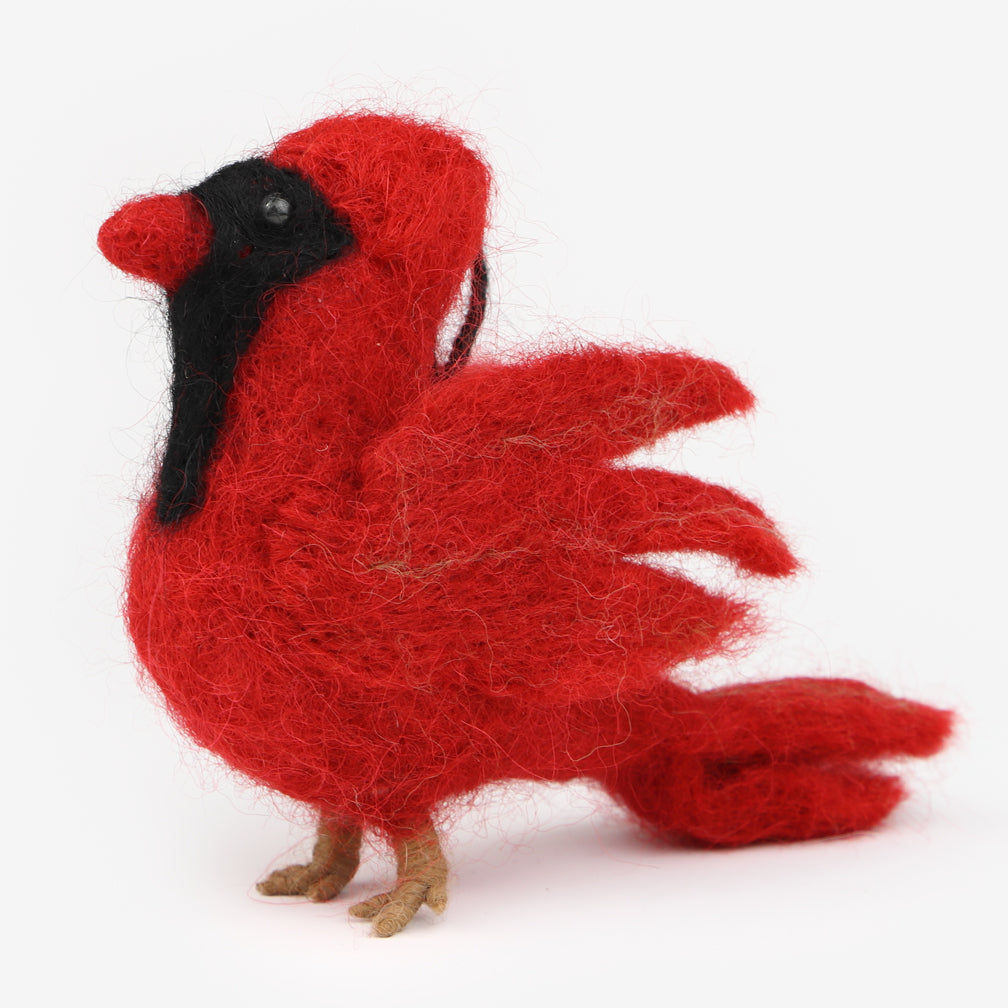The Au Gres Sheep Factory: Needlefelt Ornaments: Cardinal
