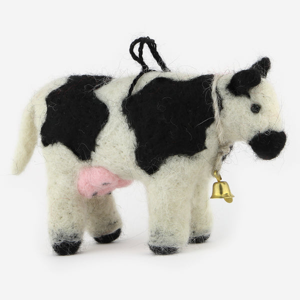 The Au Gres Sheep Factory: Needlefelt Ornaments: Cow