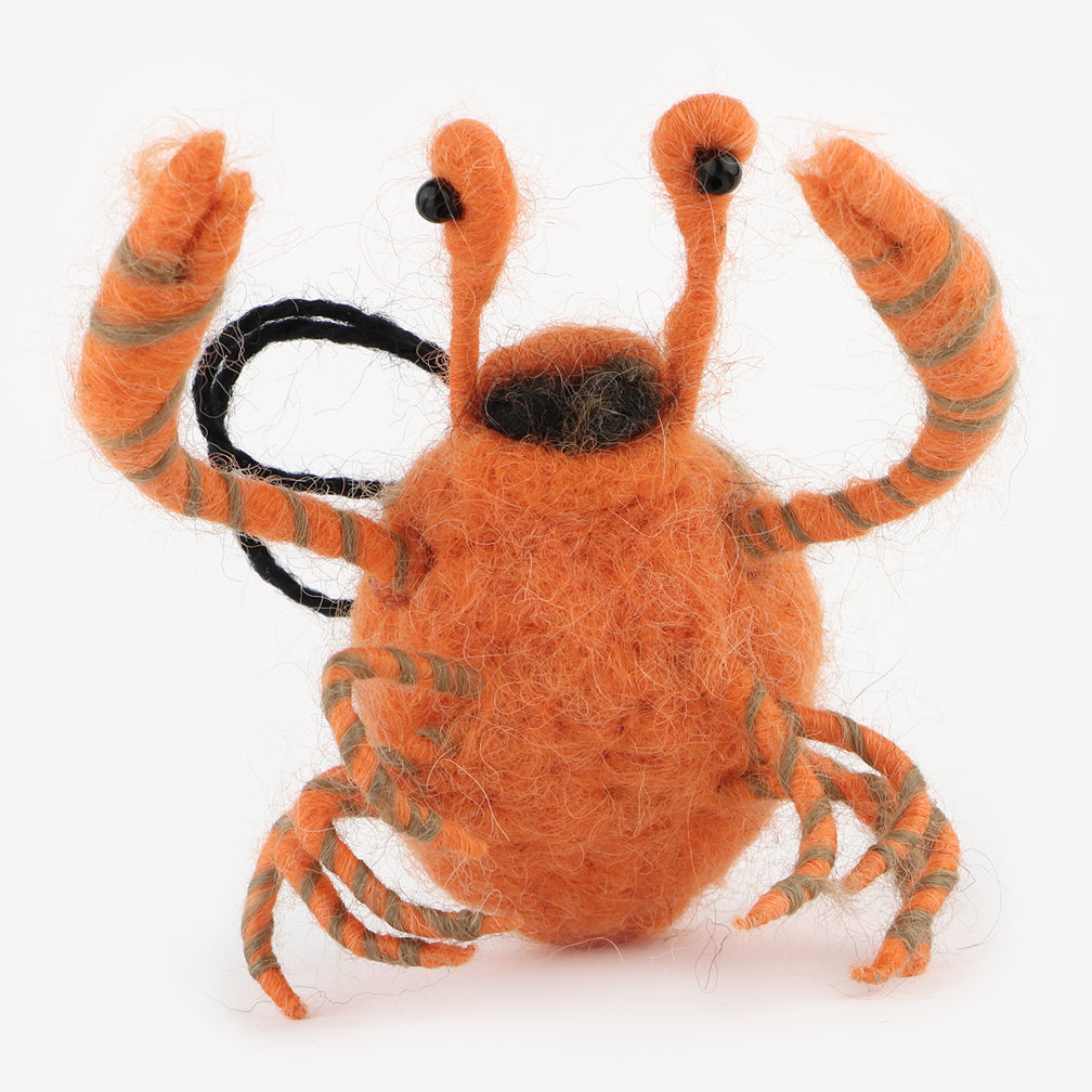 The Au Gres Sheep Factory: Needlefelt Ornaments: Crab