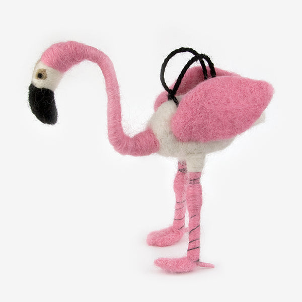 The Au Gres Sheep Factory: Needlefelt Ornaments: Flamingo