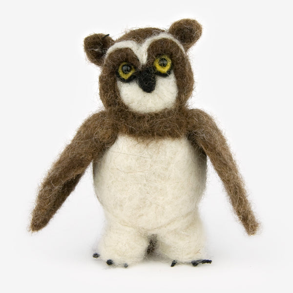 The Au Gres Sheep Factory: Needlefelt Ornaments: Great Horned Owl