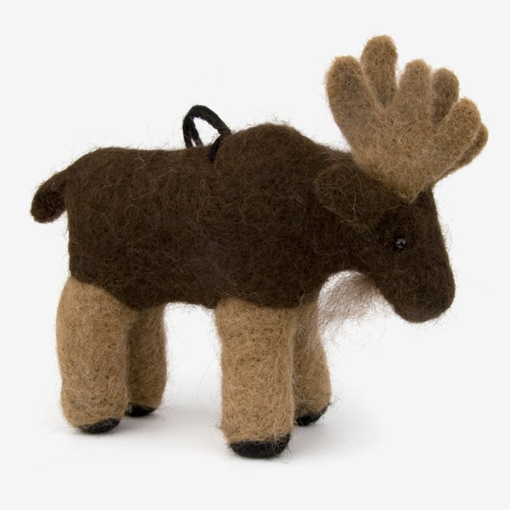 The Au Gres Sheep Factory: Needlefelt Ornaments: Moose