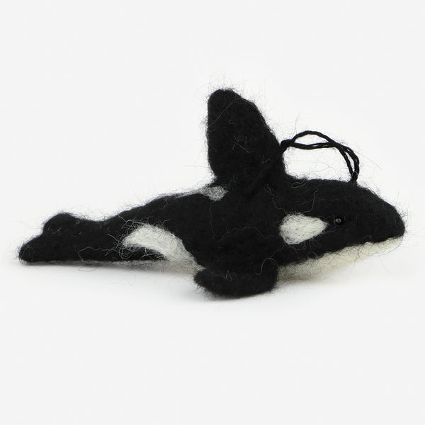 The Au Gres Sheep Factory: Needlefelt Ornaments: Orca Whale