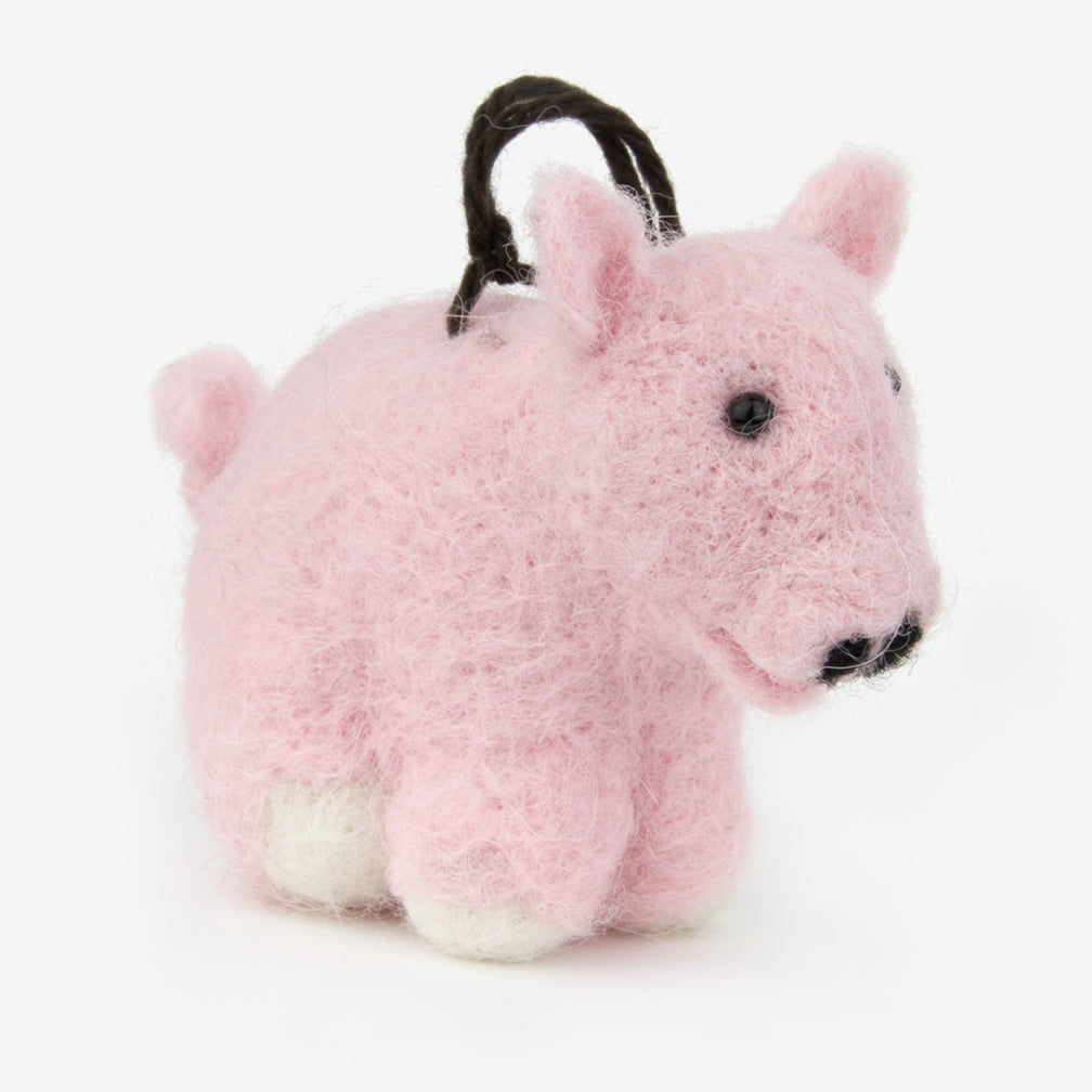 The Au Gres Sheep Factory: Needlefelt Ornaments: Pig